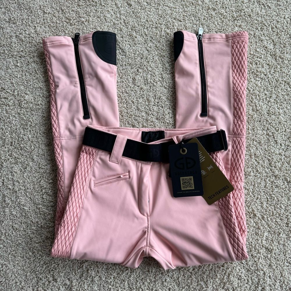 Goldbergh Brooke Pippa Ski Pants Pink Cotton Candy NWT SIZE US 10 Waterproof